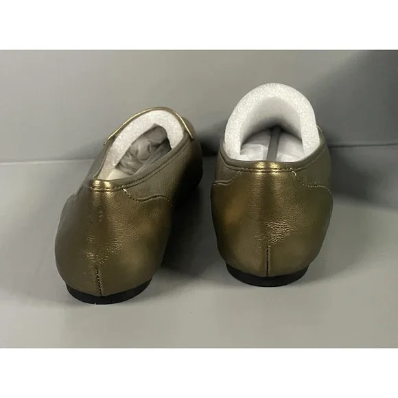 Easy Street Thrill Shoes Womens Size 5.5 Gold Loafers Comfort Slip On Flats - Picture 5 of 9